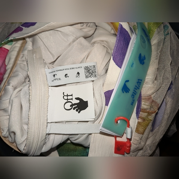 19. NWT OFF-WHITE FLORAL PLEATED SKIRT IT 42 / US MEDIUM/ 6 - Picture 12 of 16